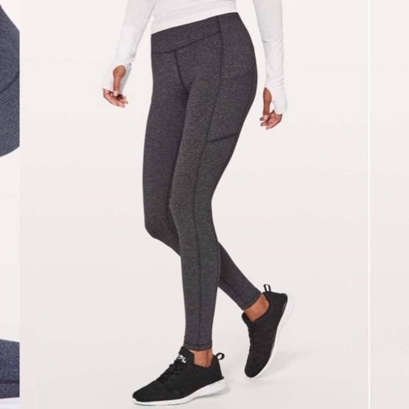 Lululemon Speed Up Tight 28" Full-On Luxtreme Variegated Knit Black Heather 2 - Picture 2 of 14